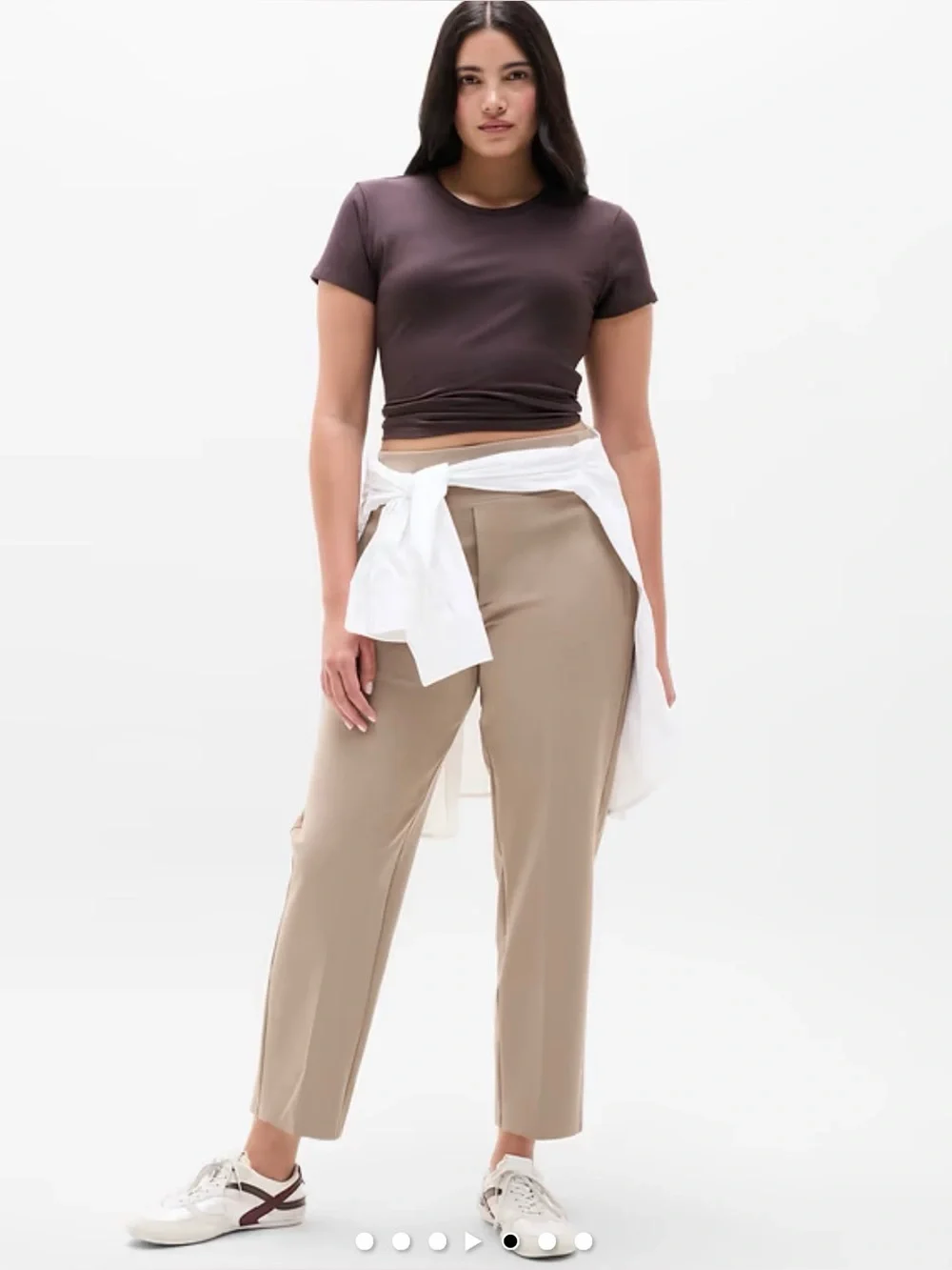 Athleta Endless High Rise Pant Textured Stretch Tapered Fit Pants Size 8